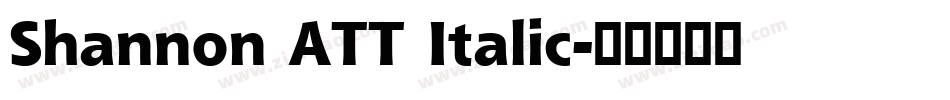 Shannon ATT Italic字体转换